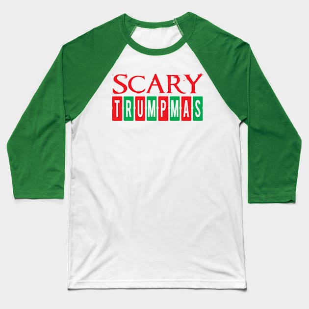 Scary Trumpmas | Original Design Baseball T-Shirt by TeesByJay